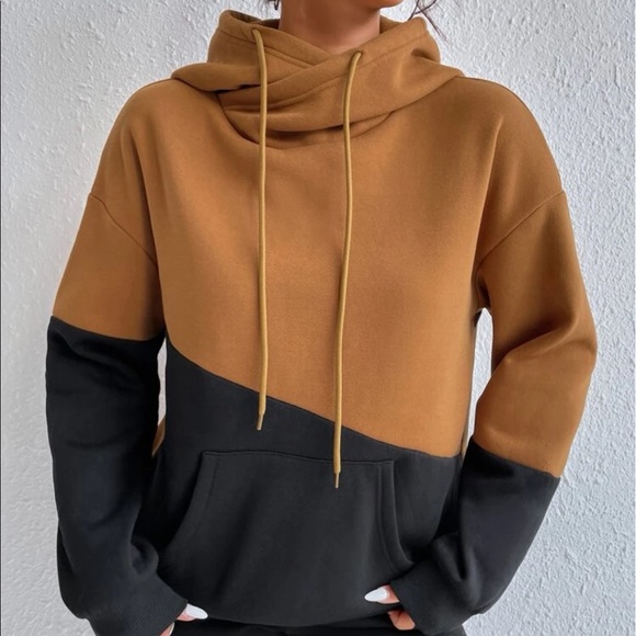 Boho color block hoodie jacket - Picture 4 of 6